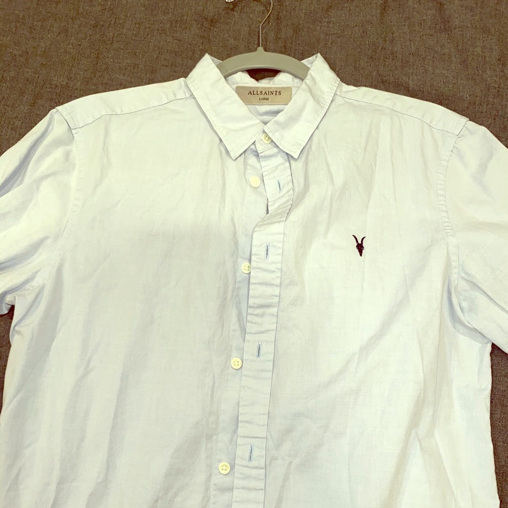All Saints Light Blue Button Up
